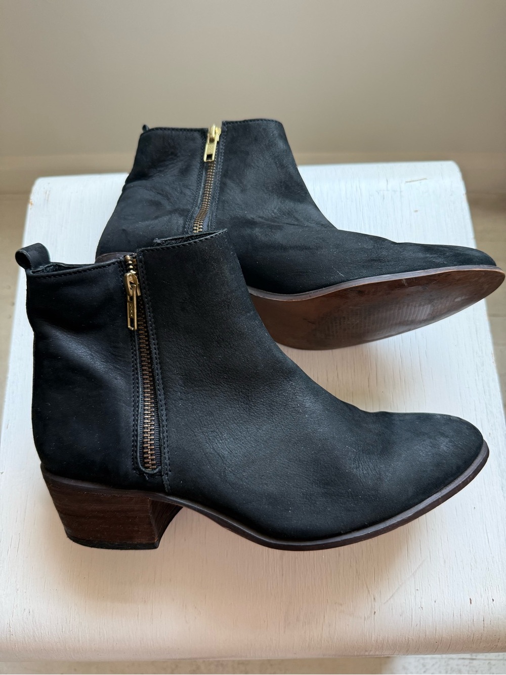 Steve Madden Women's Black Suede Ankle Boots with Side Zip